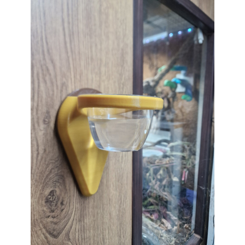 Reptile Wall Mounted Water Bowl, 3D Printed PLA, Detachable, Bio-degradable, GTP, Vivarium