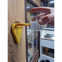 Reptile Wall Mounted Water Bowl, 3D Printed PLA, Detachable, Bio-degradable, GTP, Vivarium